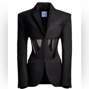 H&M x MUGLER Corset-style wool jacket blazer